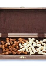 Chess Set: Wood 11 Inch Walnut Folding Board