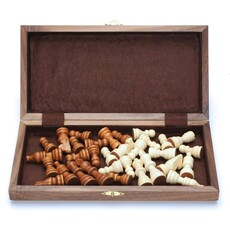 Chess Set: Wood 11 Inch Walnut Folding Board