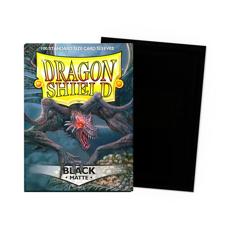 Arcane Tinmen Sleeves: Dragon Shield Matte (100) Black