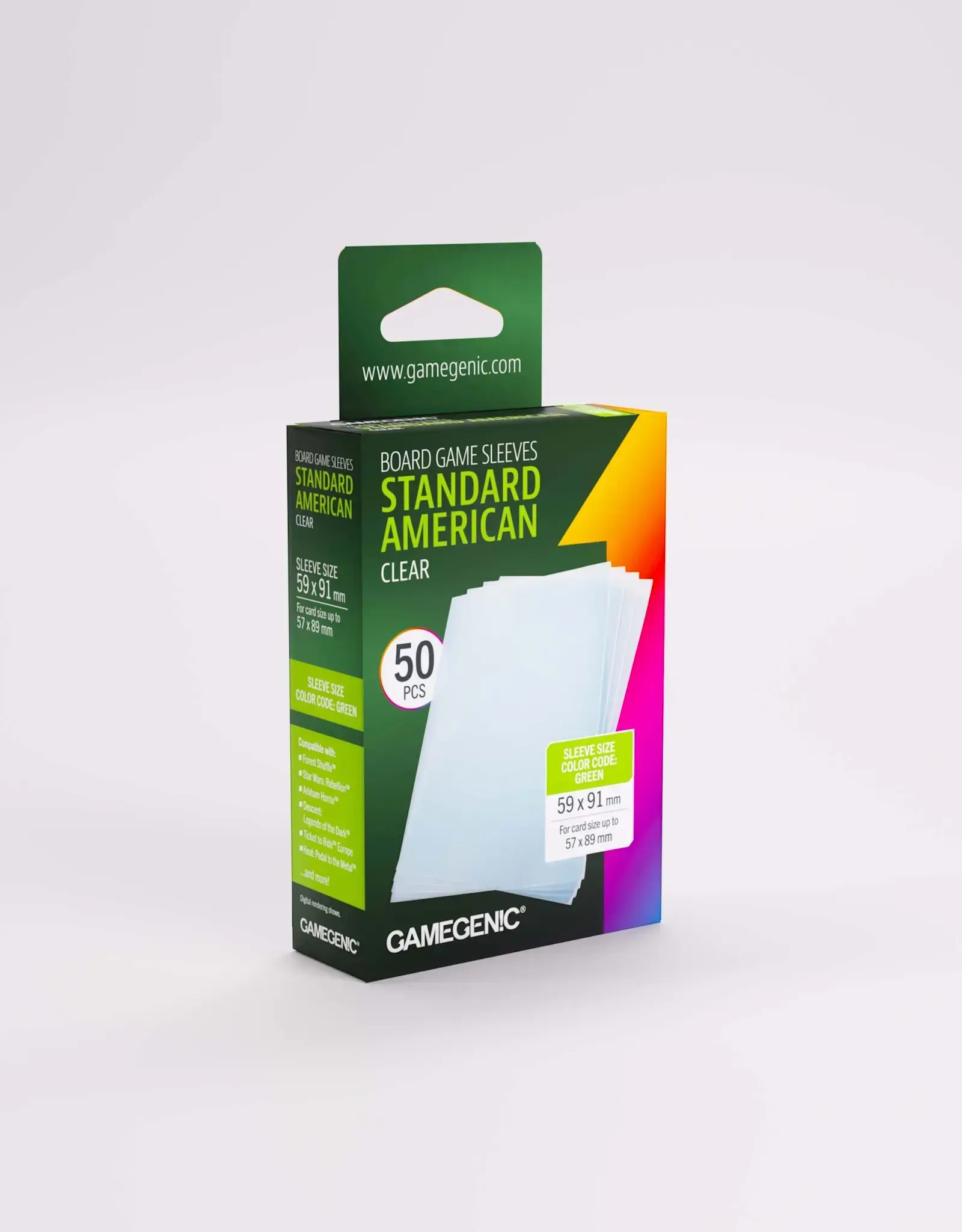 Prime Board Game Sleeves: Standard American (50) (Green)