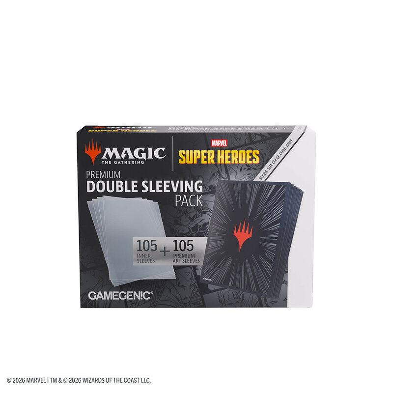 Sleeves: MTG Comic Burst Double Sleeving Pack (105) Black