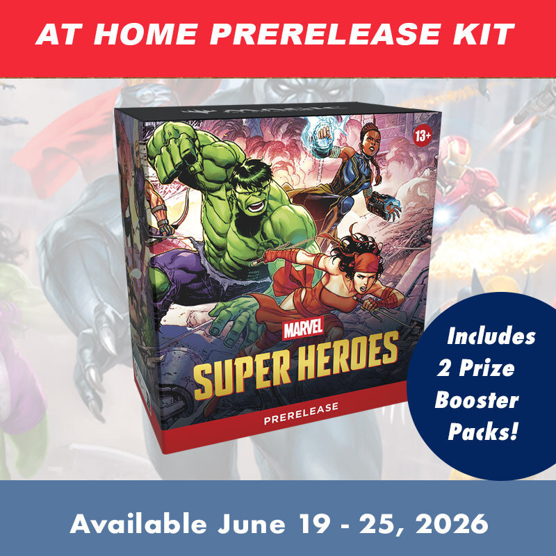 Wizards of the Coast MTG Marvel Super Heroes (AT HOME)  Prerelease Kit w/ 2 Prize Boosters