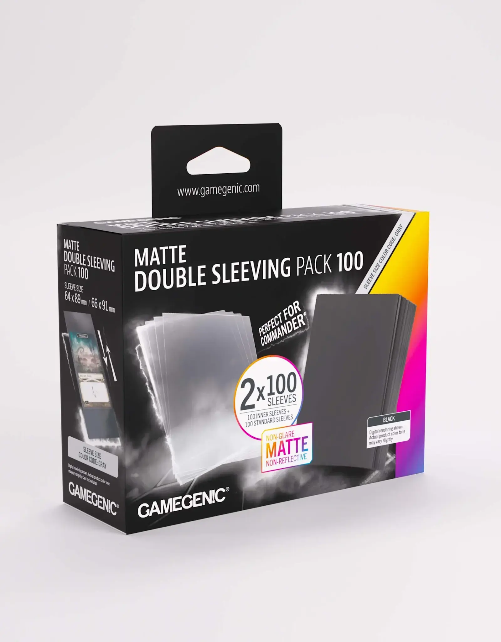 Double Sleeving Pack: Matte (100) Inner Sleeves and Black sleeves