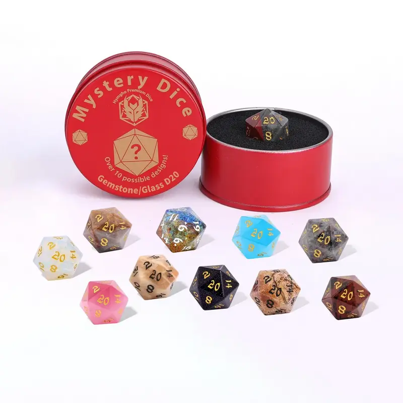 Hymgho Premium Dice Hymgho Mystery D20 Quest's Reward Gemstone