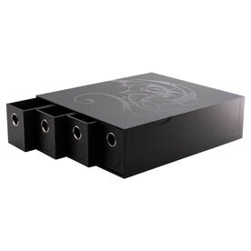 Arcane Tinmen Deck Box: Dragon Shield Fortress Horizantal Card Drawers Black