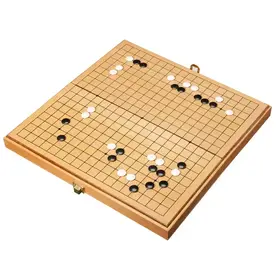 Game of GO Set: 12 Inch Wood Folding