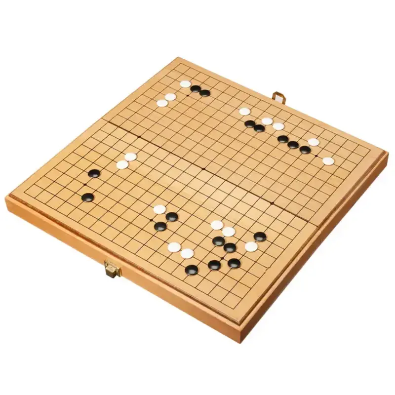 Game of GO Set: 12 Inch Wood Folding