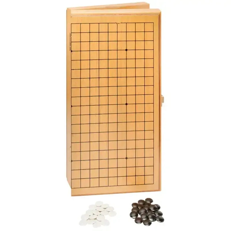 Game of GO Set: 12 Inch Wood Folding