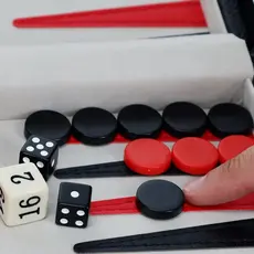 Backgammon: 15 Inch Magnetic Black and Red