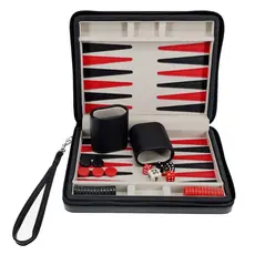 Backgammon: 15 Inch Magnetic Black and Red