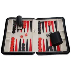Backgammon: 15 Inch Magnetic Black and Red