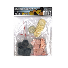 Mayday Games Board Game Upgrade Set: Metal Industrial Coins (50)