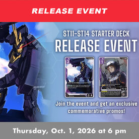 Game Night Games Gundam TCG ST11-14 Starter Deck Release Event (Thurs, Oct 1, 2026 at 6:00 pm)