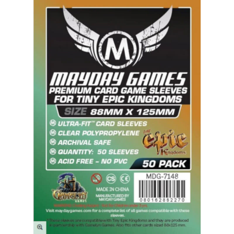 Mayday Games Sleeves: Premium Custom Tiny Epic Kingdoms Sleeves 88mm x 125mm (50)