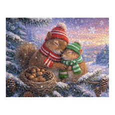 Springbok Snowy Squirrels  Puzzle (500 PCS)