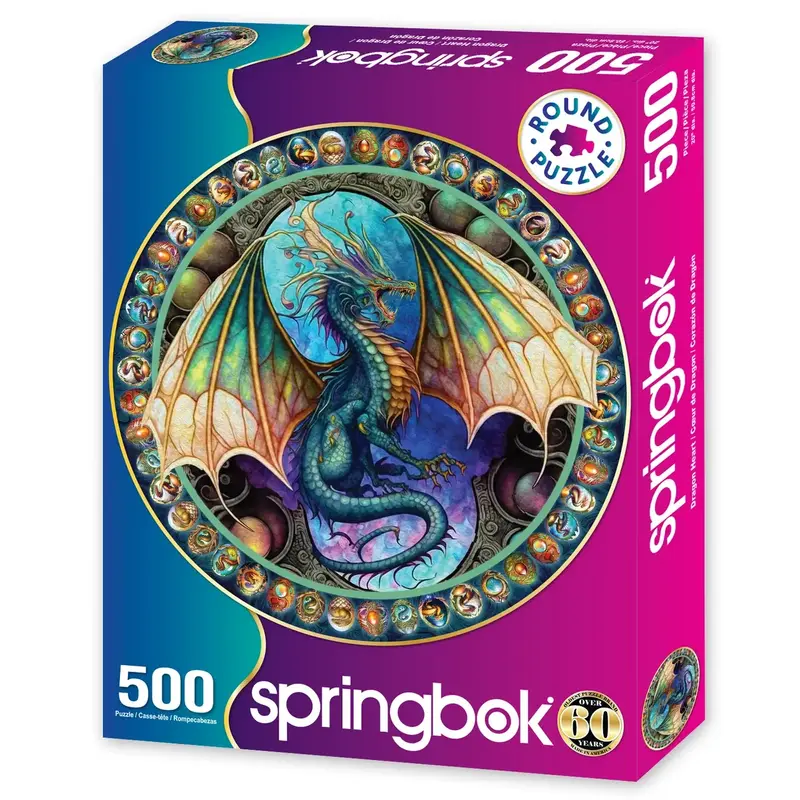 Springbok Dragon Heart Round Puzzle (500 PCS)