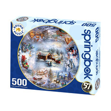 Springbok Winter Wonderland Round Puzzle (500 PCS)
