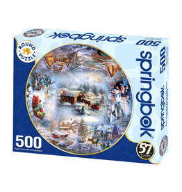 Springbok Winter Wonderland Round Puzzle (500 PCS)