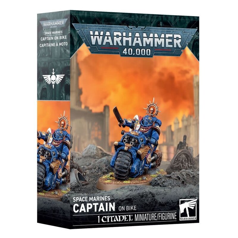 Games Workshop Warhammer 40k Space Marines Captain on Bike