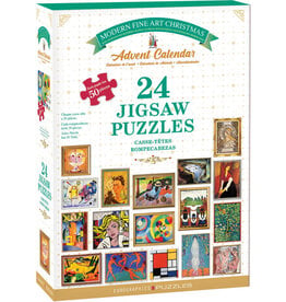 Eurographics Modern Fine Art Christmas Advent Calendar Puzzles (24 x 50 PCS) - New