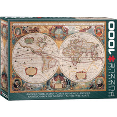 Eurographics Antique World Map Puzzle - Henricus (1000 PCS)