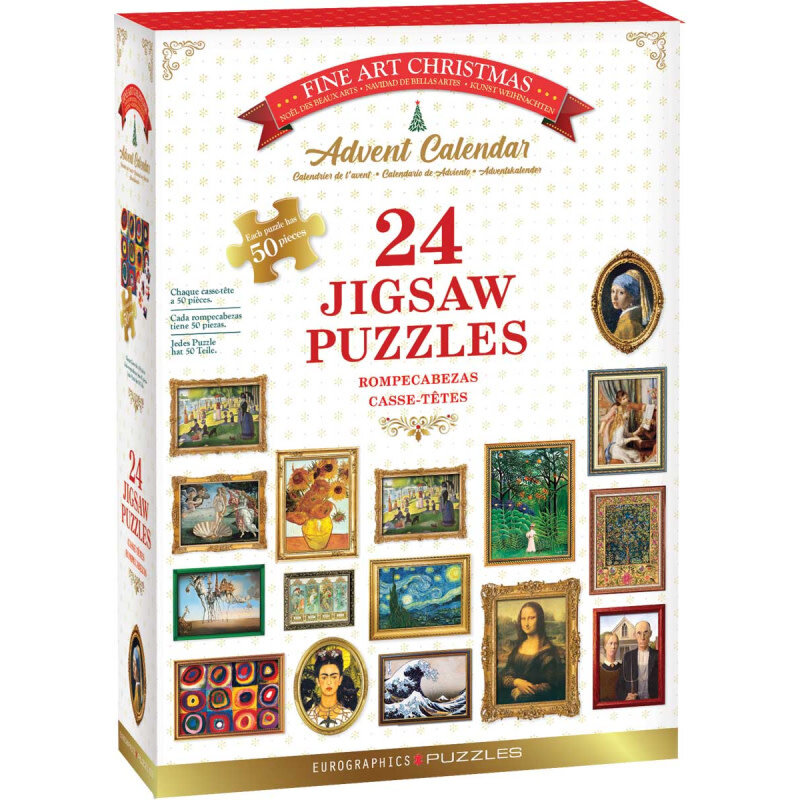 Eurographics Fine Art Christmas Advent Calendar Puzzles (24 x 50 PCS)