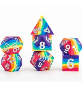 FanRoll Fanroll Polyhedral Dice (7) Rainbow