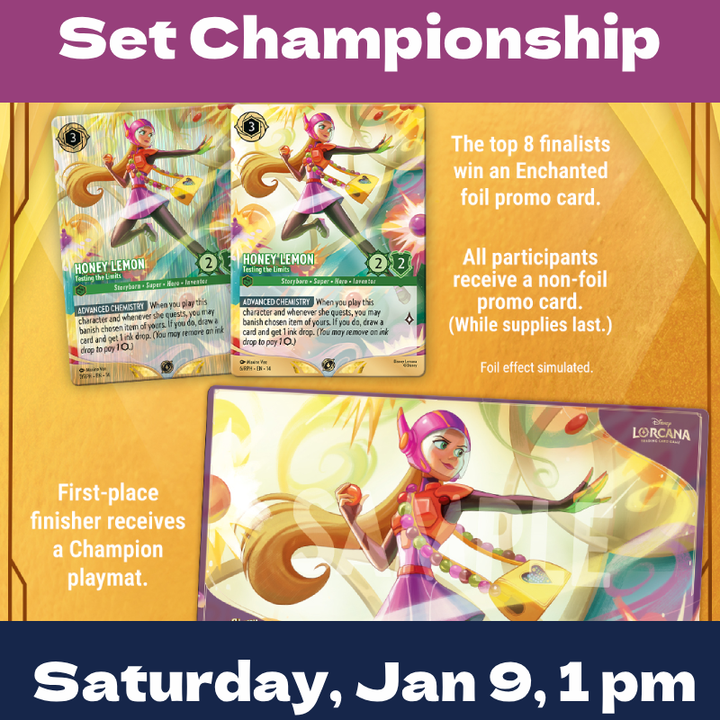 Game Night Games Lorcana: Hyperia City Set Championship (SAT. Jan 9, 2027 at 1 pm)