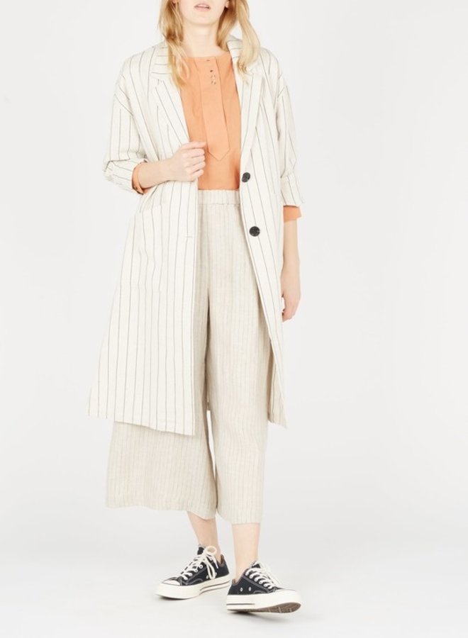 Stripe Linen Coat