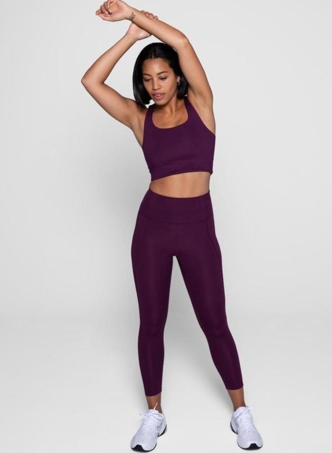 Compressive High Rise Legging - Plum