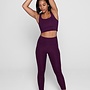Compressive High Rise Legging - Plum