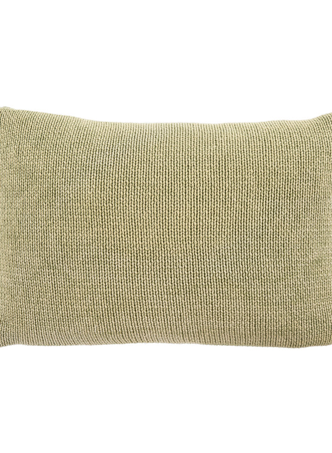 Cotton Knit Pillow - Olive