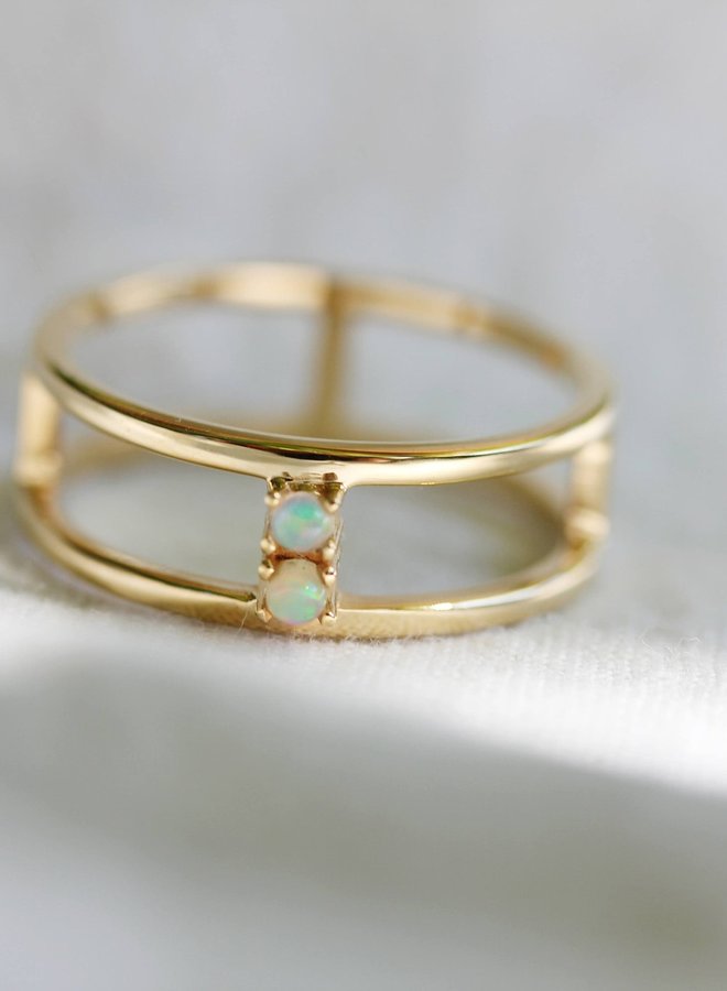 Futurist Opal Ring