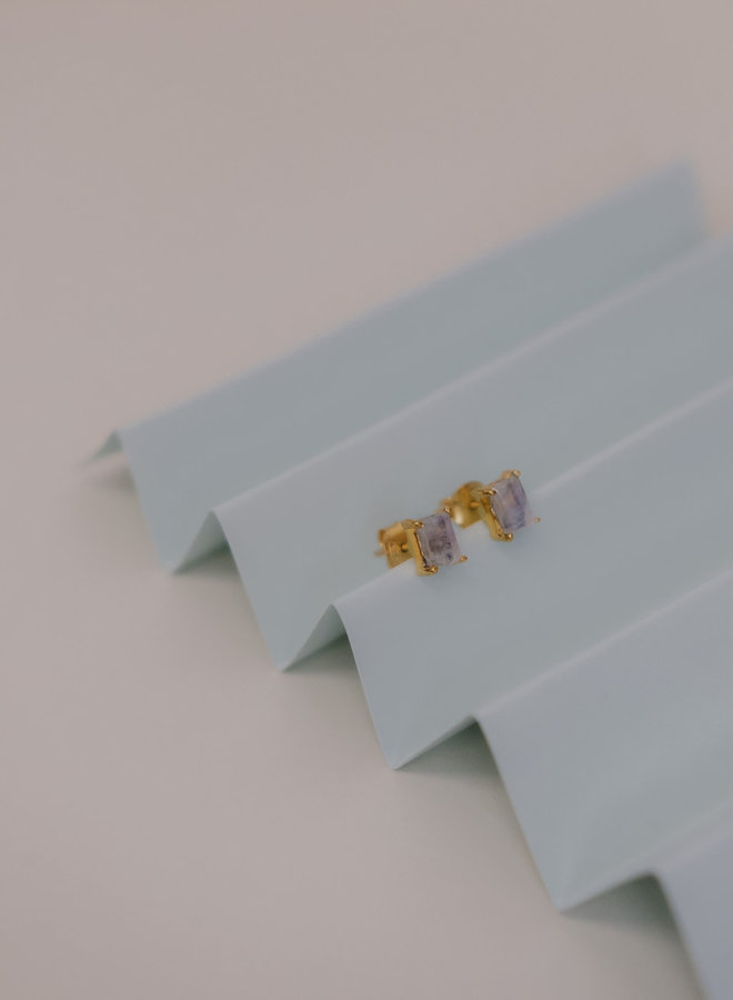 Esme Baguette Studs // Gold Vermeil