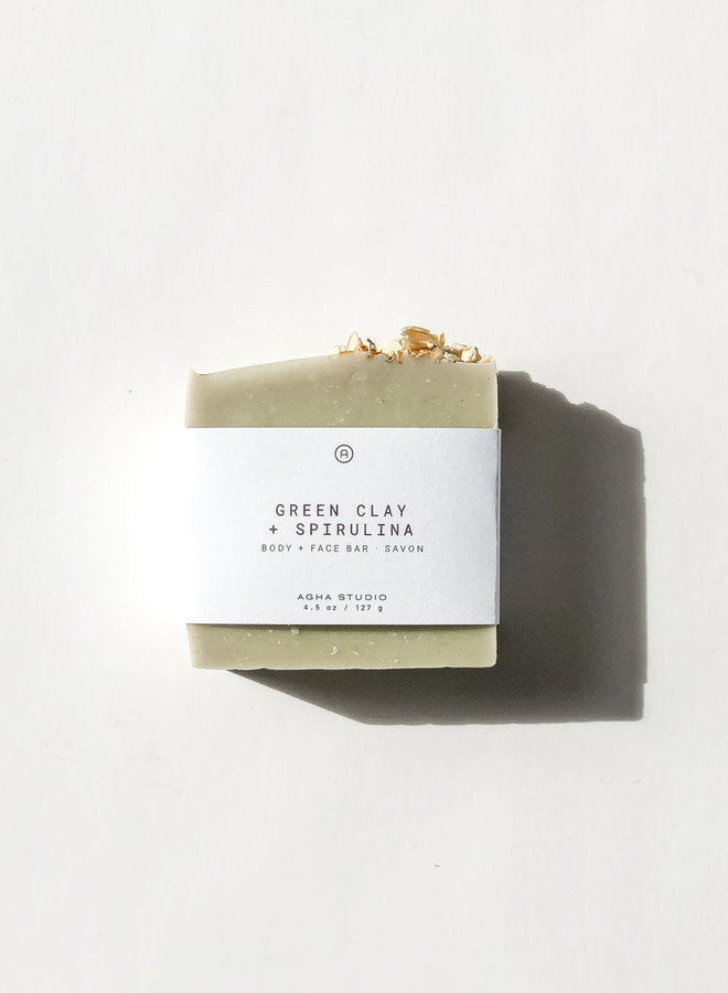 Body + Face Bar - Green Clay Spirulina