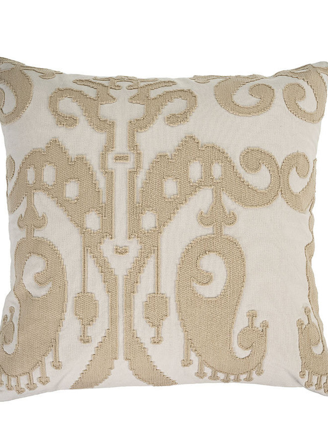 Embroidered Ikat Pillow