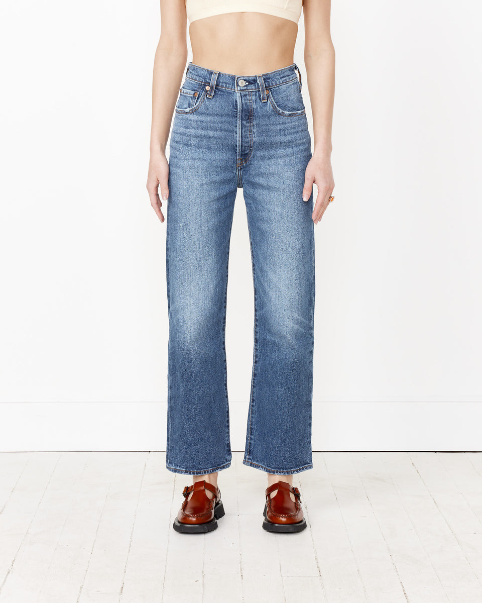 Levi's ribcage straight selvedge jeans sale