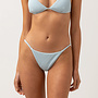 Isla Rib String Bottom - Cool Blue