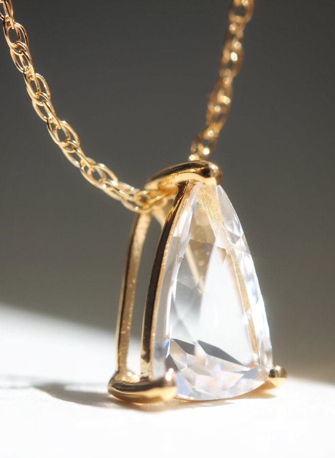 White Topaz Slider Necklace