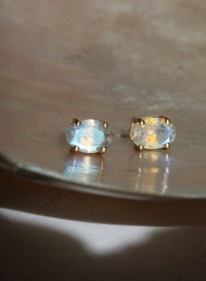 Ava Labradorite Stud