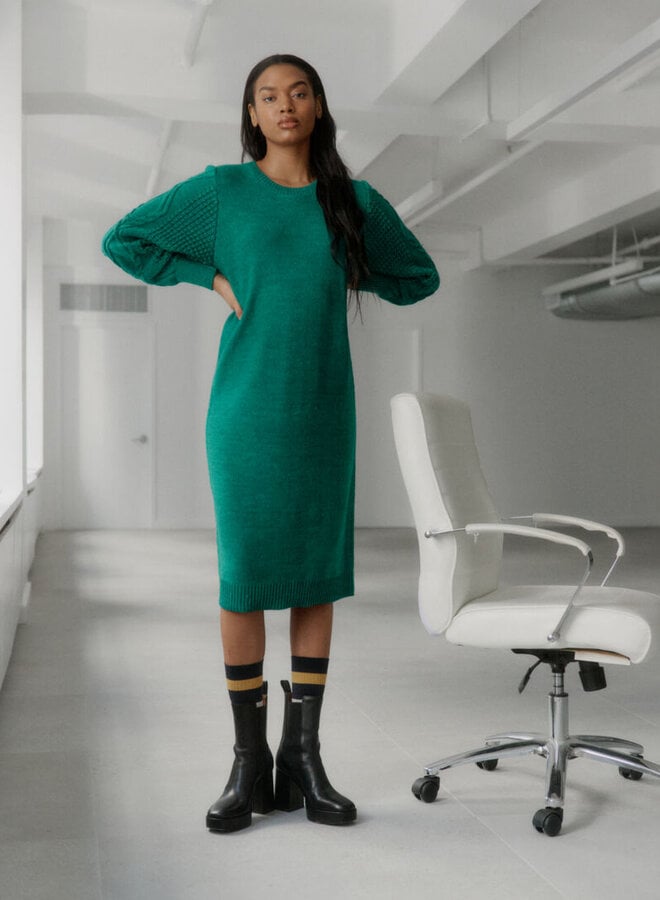 Andosa Sweater Dress - Green