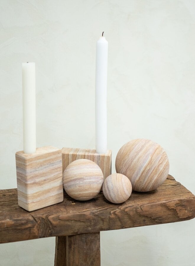 Cubic Candleholder - Sandstone