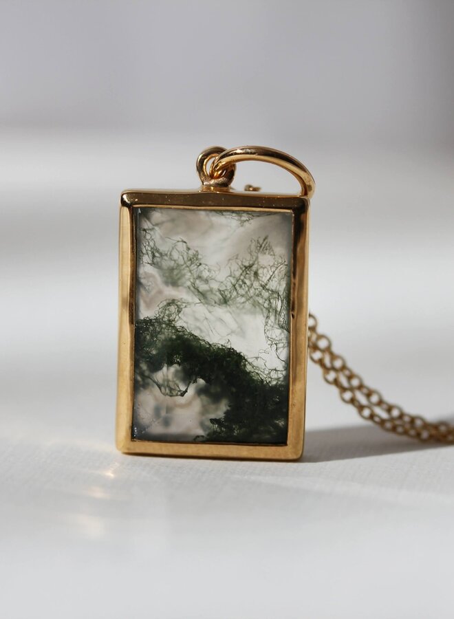 From The Sea Necklace - Moss Agate