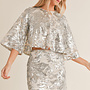 Aura Sequin Flare Top