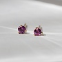 Tiny Pink Garnet Stud
