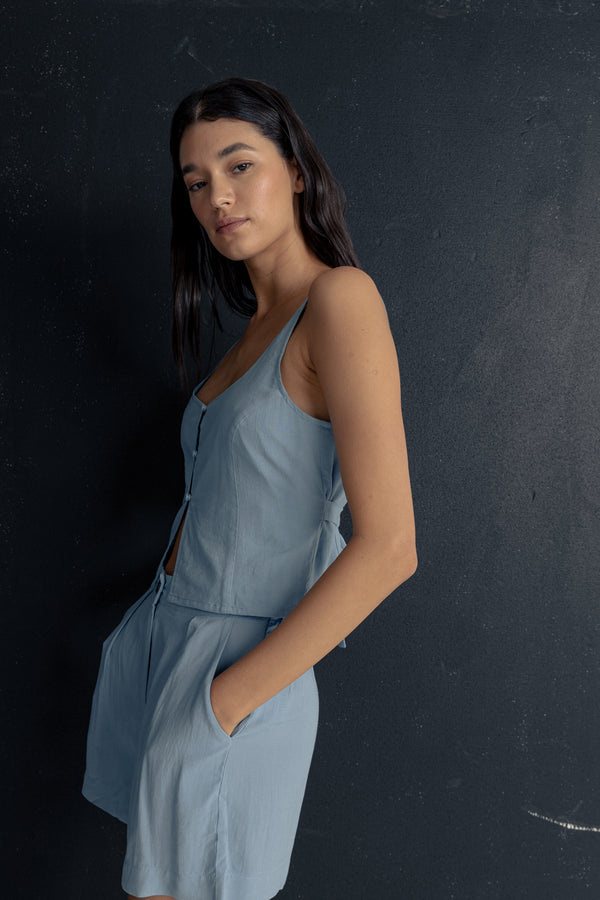 AMERI☆ TWINKLE CURVE VEST Ameri vintage】twinkle curve vest
