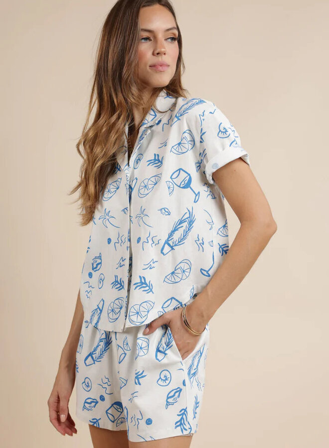 Citrus Splash Button Up