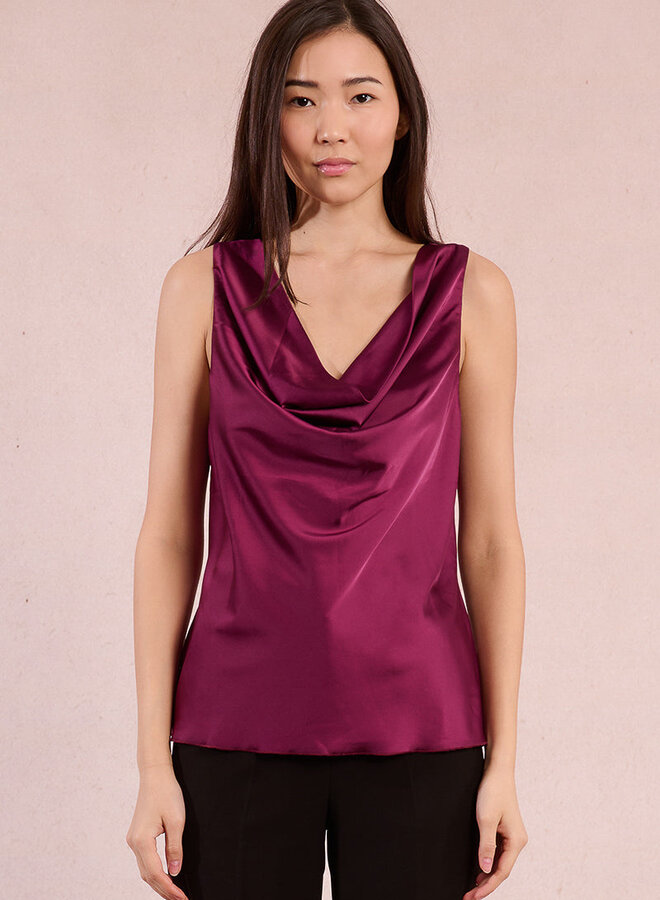 Jean Satin Cowl Top