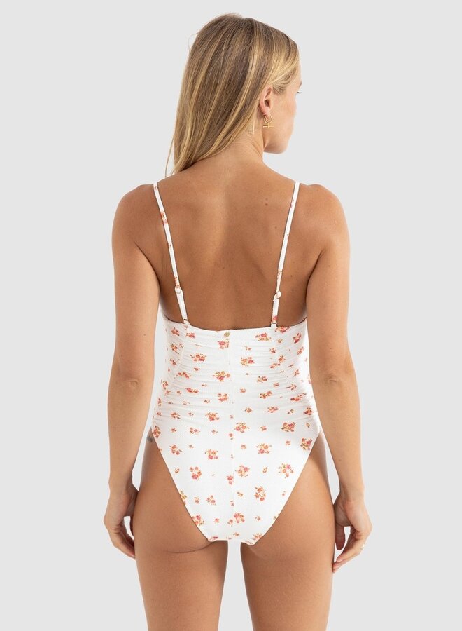 Rosie Floral Scrunched Side One Piece