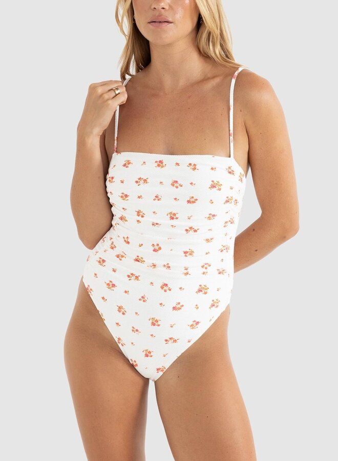 Rosie Floral Scrunched Side One Piece
